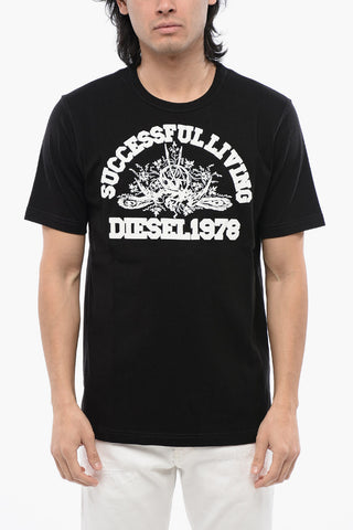 RED TAG T-Shirt Girocollo T-JUSTIL-N1 in Tinta Unita con Stampa in Rilievo