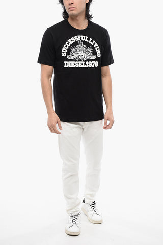 RED TAG T-Shirt Girocollo T-JUSTIL-N1 in Tinta Unita con Stampa in Rilievo