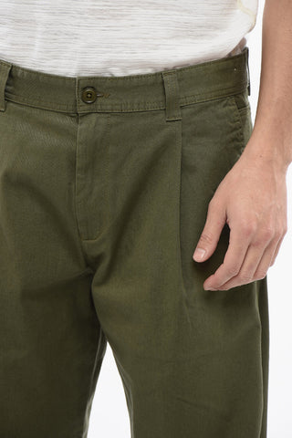 RED TAG Stretch Cotton Pants P-ARTHUR Single Pleat