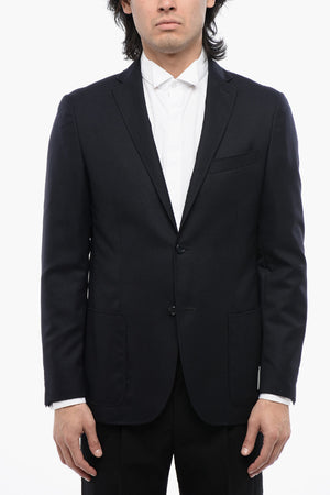 Halbgefütterter Blazer aus Schurwolle