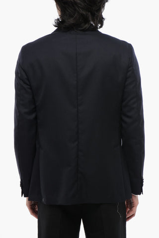 Halbgefütterter Blazer aus Schurwolle