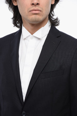 Halbgefütterter Blazer aus Schurwolle