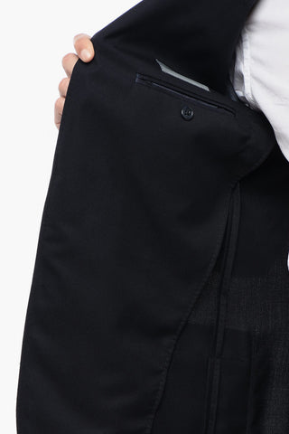 Halbgefütterter Blazer aus Schurwolle