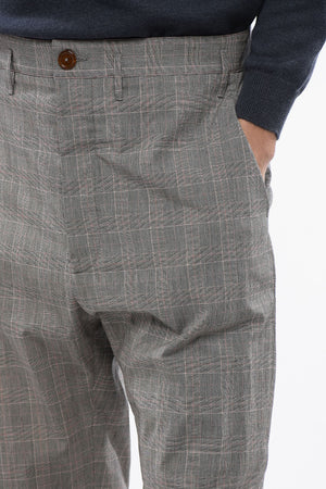 Lightweight Cotton CRUISE Pants with Prince of Wales Motif