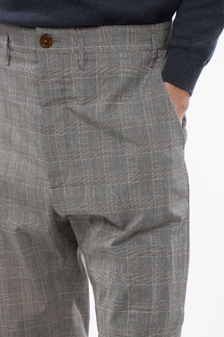 Lightweight Cotton CRUISE Pants with Prince of Wales Motif