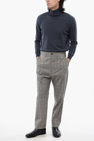 Lightweight Cotton CRUISE Pants with Prince of Wales Motif
