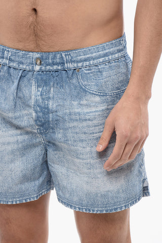 RED TAG Swim Shorts BMBX-KEN-37 with Denim Effect Print