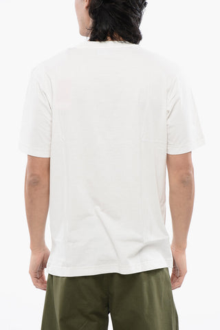 Lightweight Cotton T-JUST-E16 Crew-neck T-Shirt with Bleed-Through Logo Effect