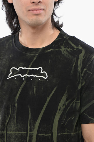 RED TAG Crew Neck T-shirt T-JUST-N3 Crinkled Effect