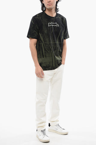 RED TAG Crew Neck T-shirt T-JUST-N3 Crinkled Effect