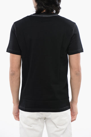 RED TAG Organic Cotton Crewneck T-Shirt T-DIEGOR-N1 With Faded Print