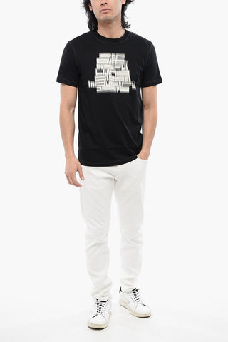 RED TAG Organic Cotton Crewneck T-Shirt T-DIEGOR-N1 With Faded Print