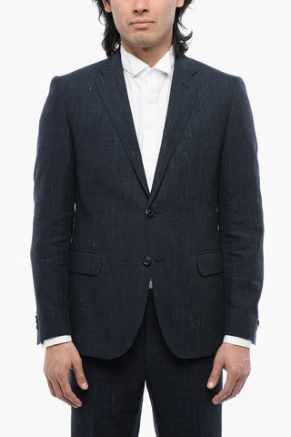 Single Breasted Checkered Suit