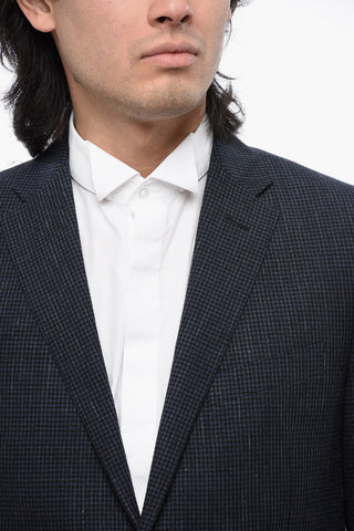 Single Breasted Checkered Suit