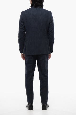 Single Breasted Checkered Suit
