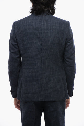 Single Breasted Checkered Suit