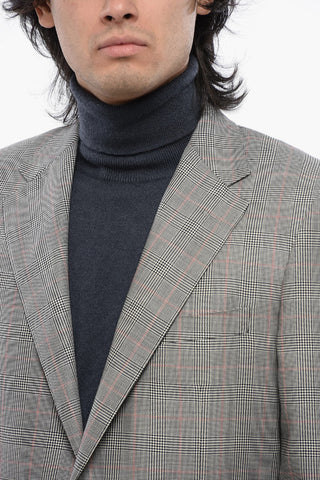 Blazer aus Wolle im Prince-of-Wales-Karo