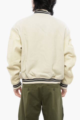 RED TAG Regular Fit L-FRANZ Bomber Jacket with Leather Sleeves