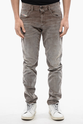 Ribbed Velour 5-Pocket Slim Fit Trousers 2019 D-STRUKT