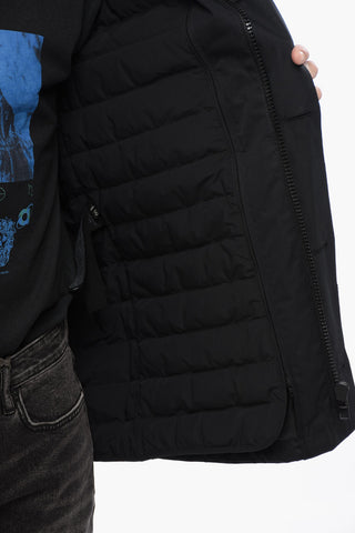 Waterproof Padded Jacket with Detachable Real Fur Trim