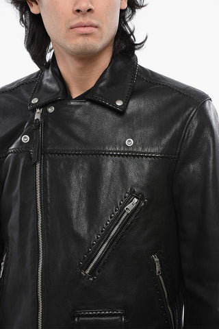 Giubbotto Biker WARNER in Pelle