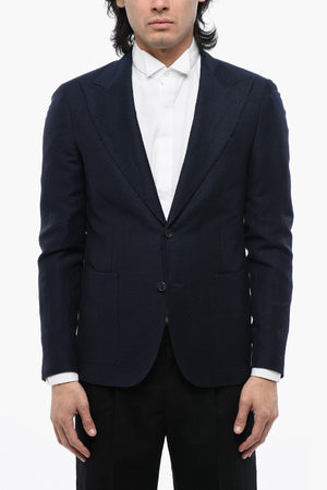 Blazer In Misto Lana Con Revers A Lancia