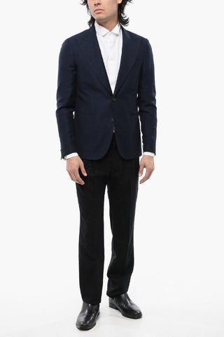 Blazer In Misto Lana Con Revers A Lancia