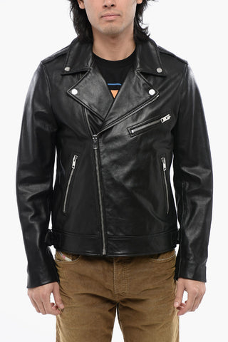 Leather Biker Jacket L-GARRETT-R
