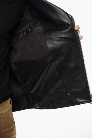 Leather Biker Jacket L-GARRETT-R