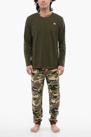 Stretch Cotton UMSET-WILLIAM Long Pyjamas with Camouflage Pants