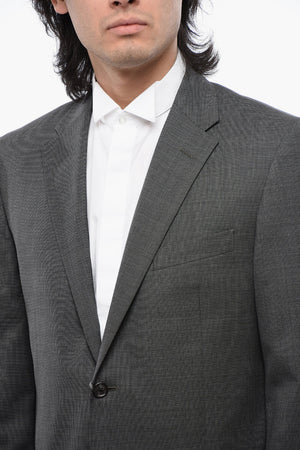 Half-Lined Blazer with Hopsack Pattern