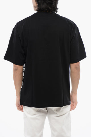 RED TAG Two-Tone T-NABEL-M5 Crew-neck T-Shirt with Contrasting Maxi Logo