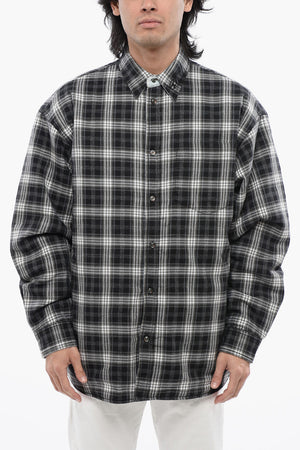 Overshirt S-DEWNY-DOUBLE-CHECK-A Reversibile con Design Imbottito