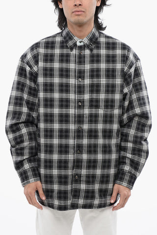 Overshirt S-DEWNY-DOUBLE-CHECK-A Reversibile con Design Imbottito