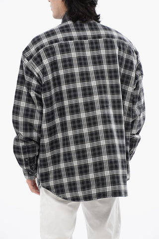 Overshirt S-DEWNY-DOUBLE-CHECK-A Reversibile con Design Imbottito