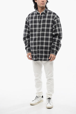 Overshirt S-DEWNY-DOUBLE-CHECK-A Reversibile con Design Imbottito