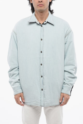 Overshirt S-DEWNY-DOUBLE-CHECK-A Reversibile con Design Imbottito