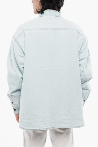 Overshirt S-DEWNY-DOUBLE-CHECK-A Reversibile con Design Imbottito