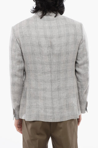 Blazer in Misto Lana a Quadri