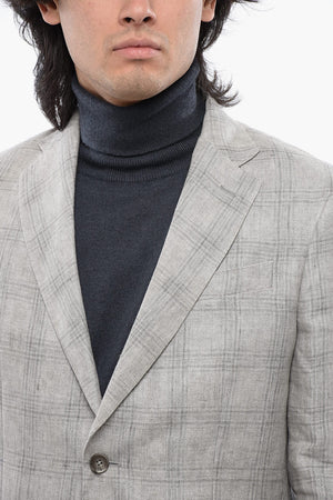 Blazer in Misto Lana a Quadri