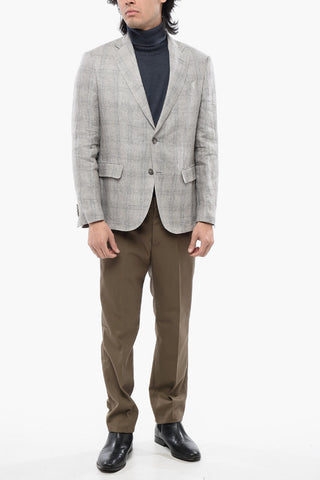 Blazer in Misto Lana a Quadri