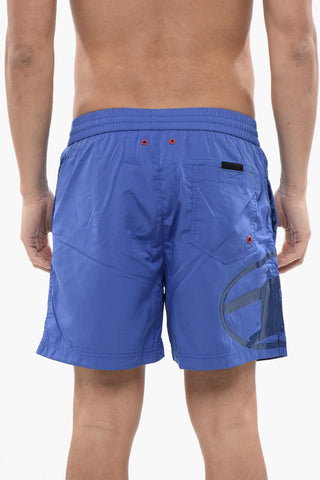 Unifarbene Boxer-Badehose BMBX-RIO-41 mit glänzendem Oval-D-Logo