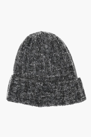 Wool Blend Beanie with Logo Patch
