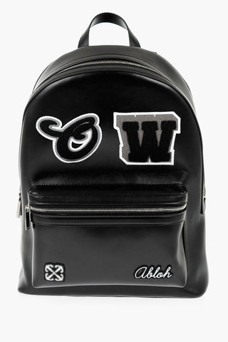 Zaino ROUND VARSITY in Pelle con Patches