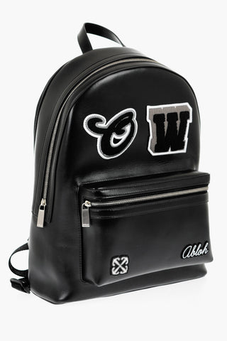 Zaino ROUND VARSITY in Pelle con Patches