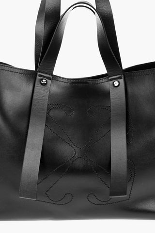 Solid Color Leather DAY OFF Maxi Tote Bag