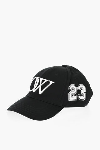 Cappello Baseball in Twill di Cotone con Dettagli in Rilievo