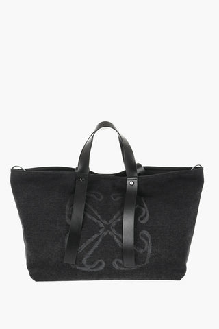 Denim DAY OFF Tote Bag with Leather Details
