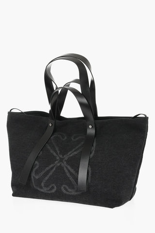 Denim DAY OFF Tote Bag with Leather Details