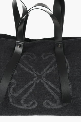 Denim DAY OFF Tote Bag with Leather Details